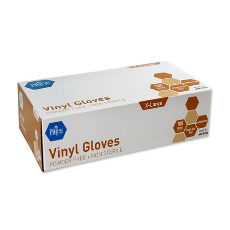 Med Pride Vinyl Gloves Large