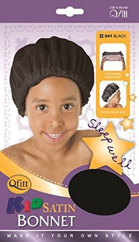 Qfitt Kid Satin Bonnet Black