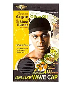 King J Stocking Wave Cap (Black)