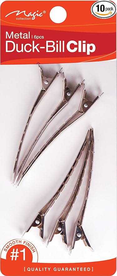 Magic Collection Duck Bill Clips Smooth Finished Metal Black