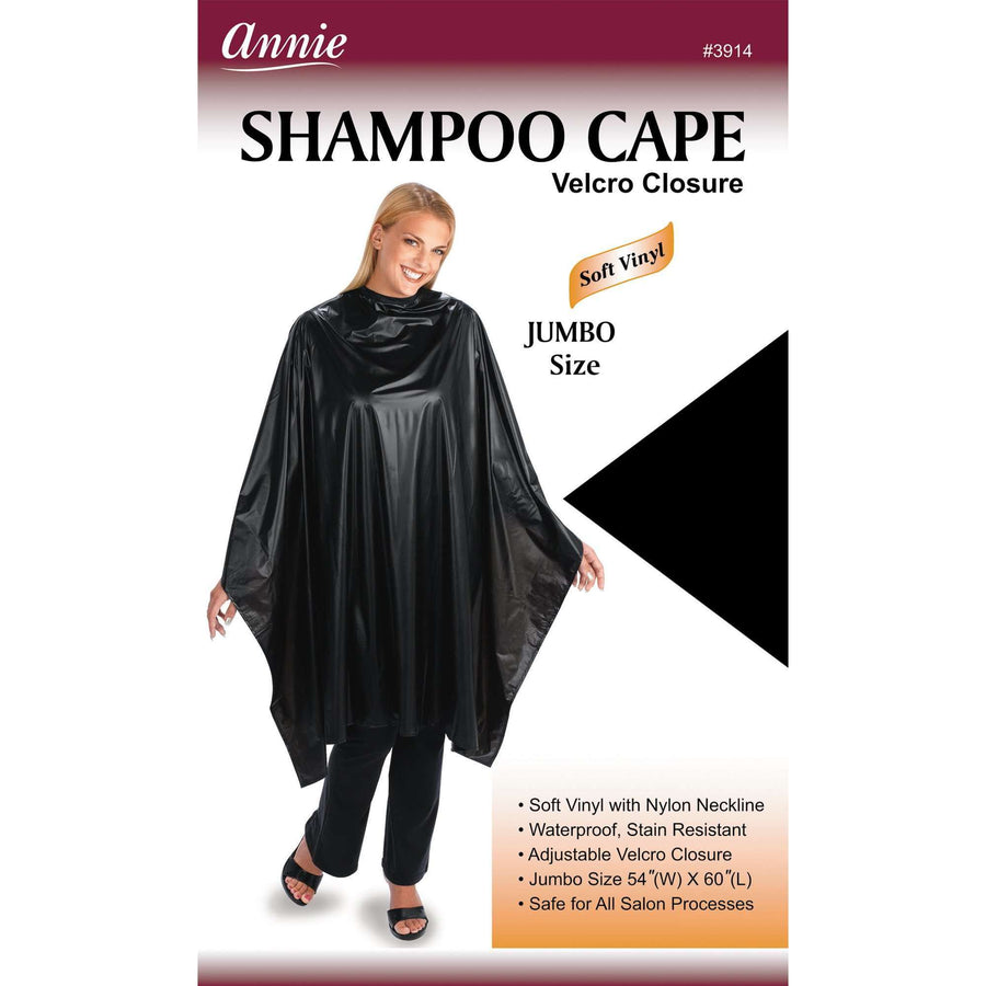 Annie Shampoo Velcro Cape Jumbo Size Black