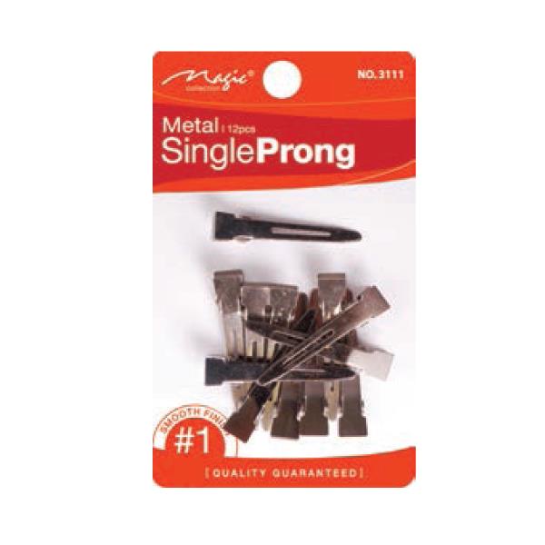 Magic Collections Metal Single Prong Hair Clips 12 Pcs