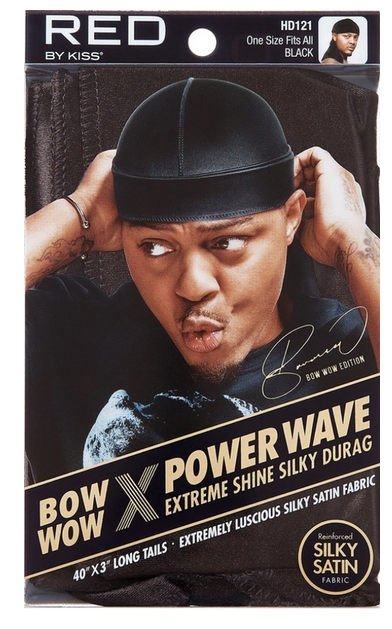 Red Premium Powder Wave Silky Durag (Charcoal Gray)