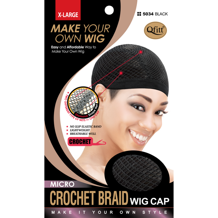 M&M Headgear Micro Crochet Braid Wig Cap
