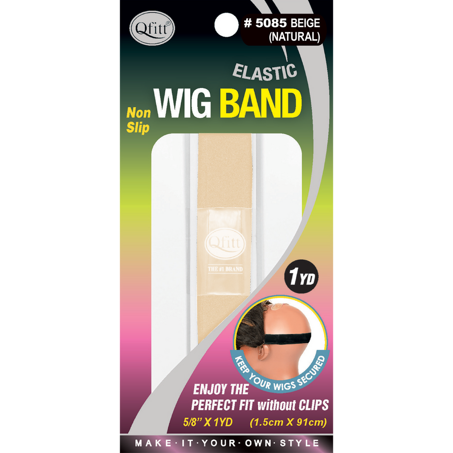 Qtfitt Elastic Wig Band 1Yd (Beige)
