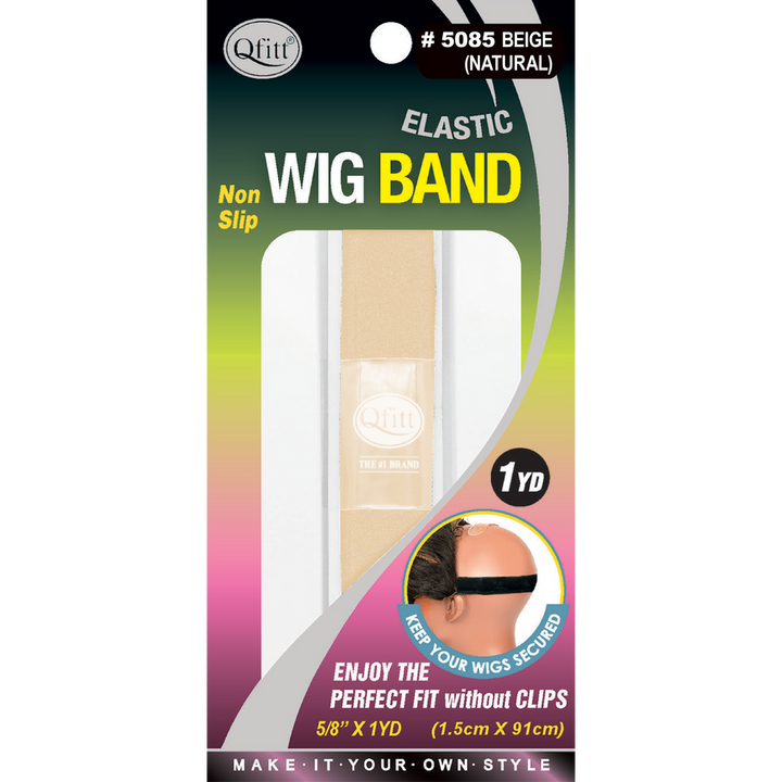 Qtfitt Elastic Wig Band 1Yd (Beige)