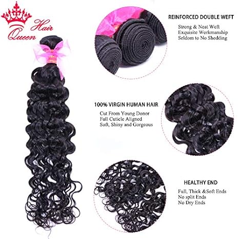 Queen Hair Wet & Wavy Ocean Wave 10"-12"-14" (Natural) Unprocessed