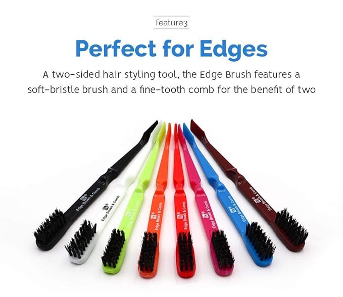 Magic Collection Double Sided Edge Brush N Comb Combo