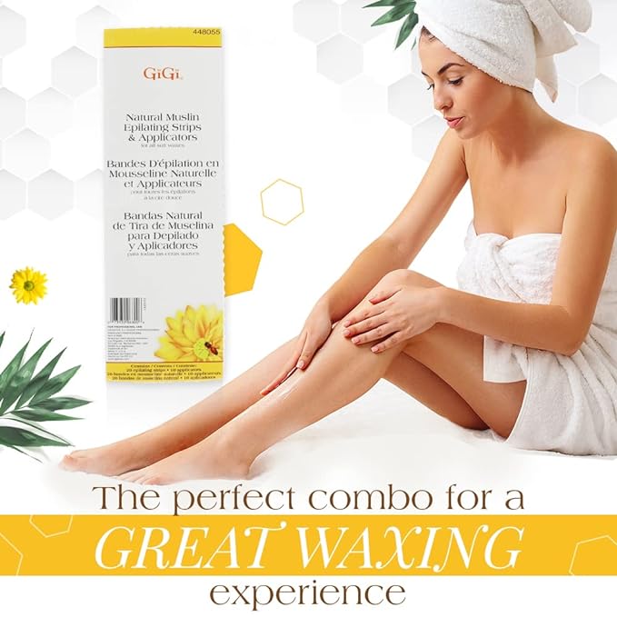 Gigi Natrual Muslin Epilating Strips & Applicators