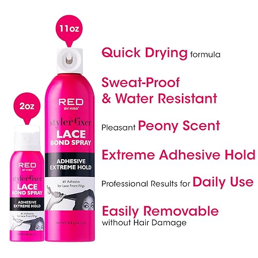 Red By Kiss Lace Bond Spray Adhesive Extreme Hold