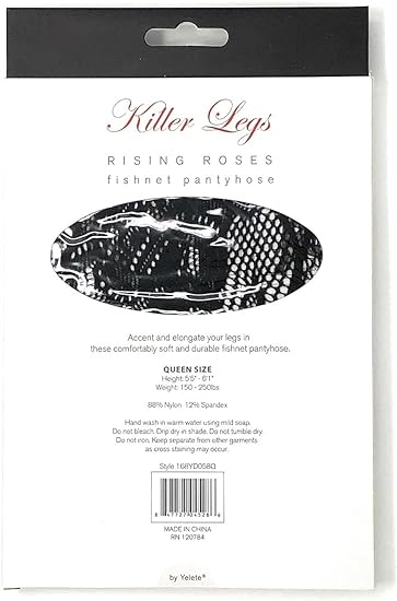 Killer Legs Rose & Poppy Floral Pantyhose (Black)