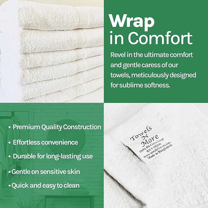 White Towels 15X25