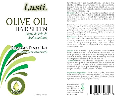 Lusti Olive Oil Hair Sheen