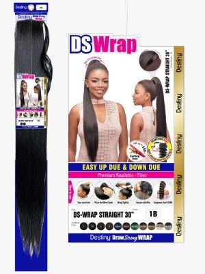 Beauty Elements  Ds Wrap Ponytail - Kinky Yaki 30In - 1B