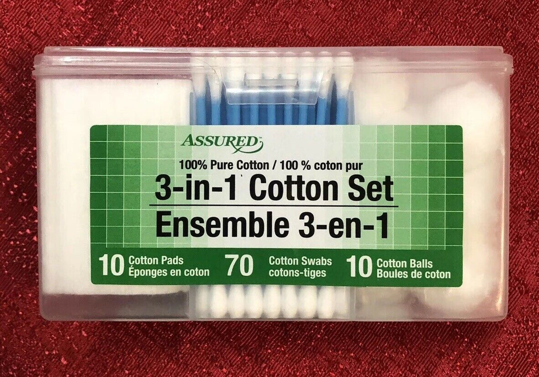Assured 3 In 1 Cotton Swab Set