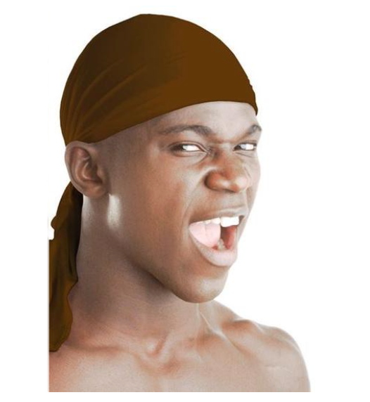 King J Extra Long Tie Du-Rag (Brown)